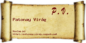 Patonay Virág névjegykártya