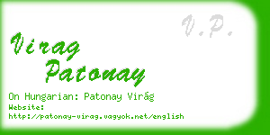 virag patonay business card